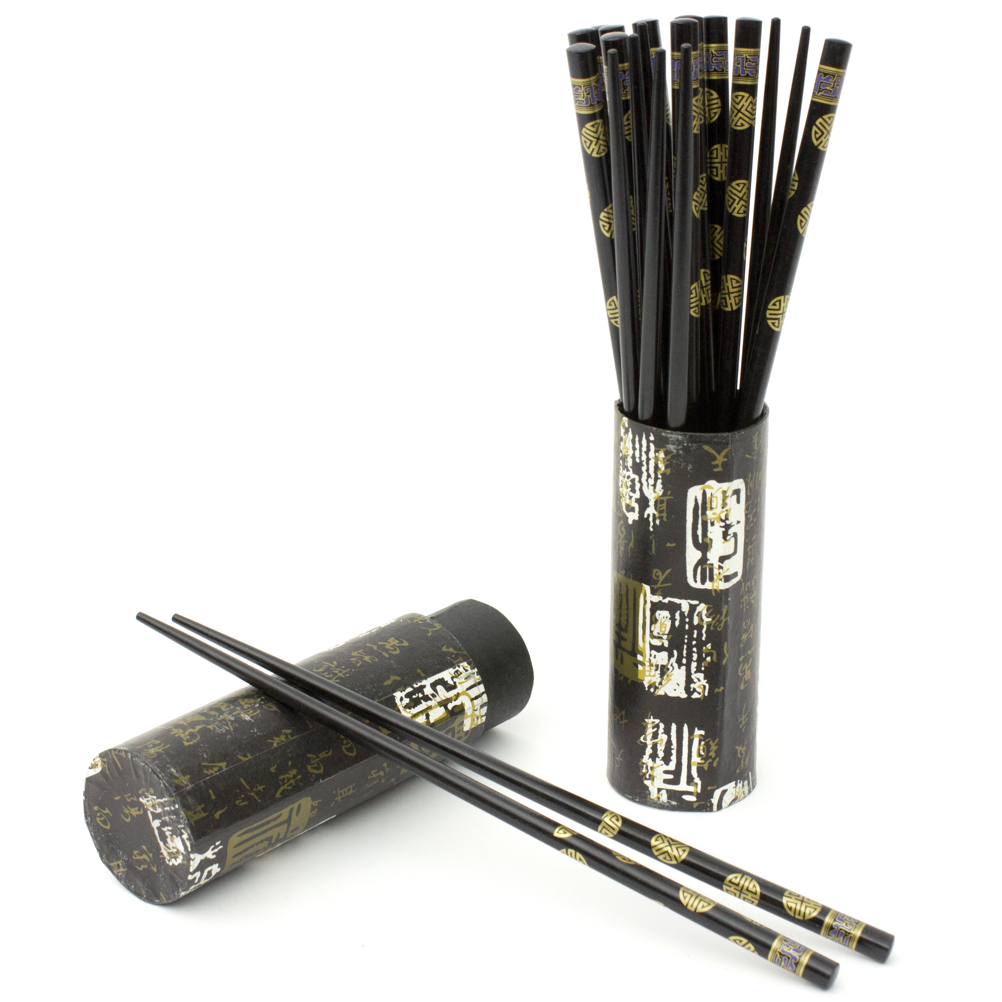 Buy 10 Pair Wood Chopsticks Set Black Online (CS10308