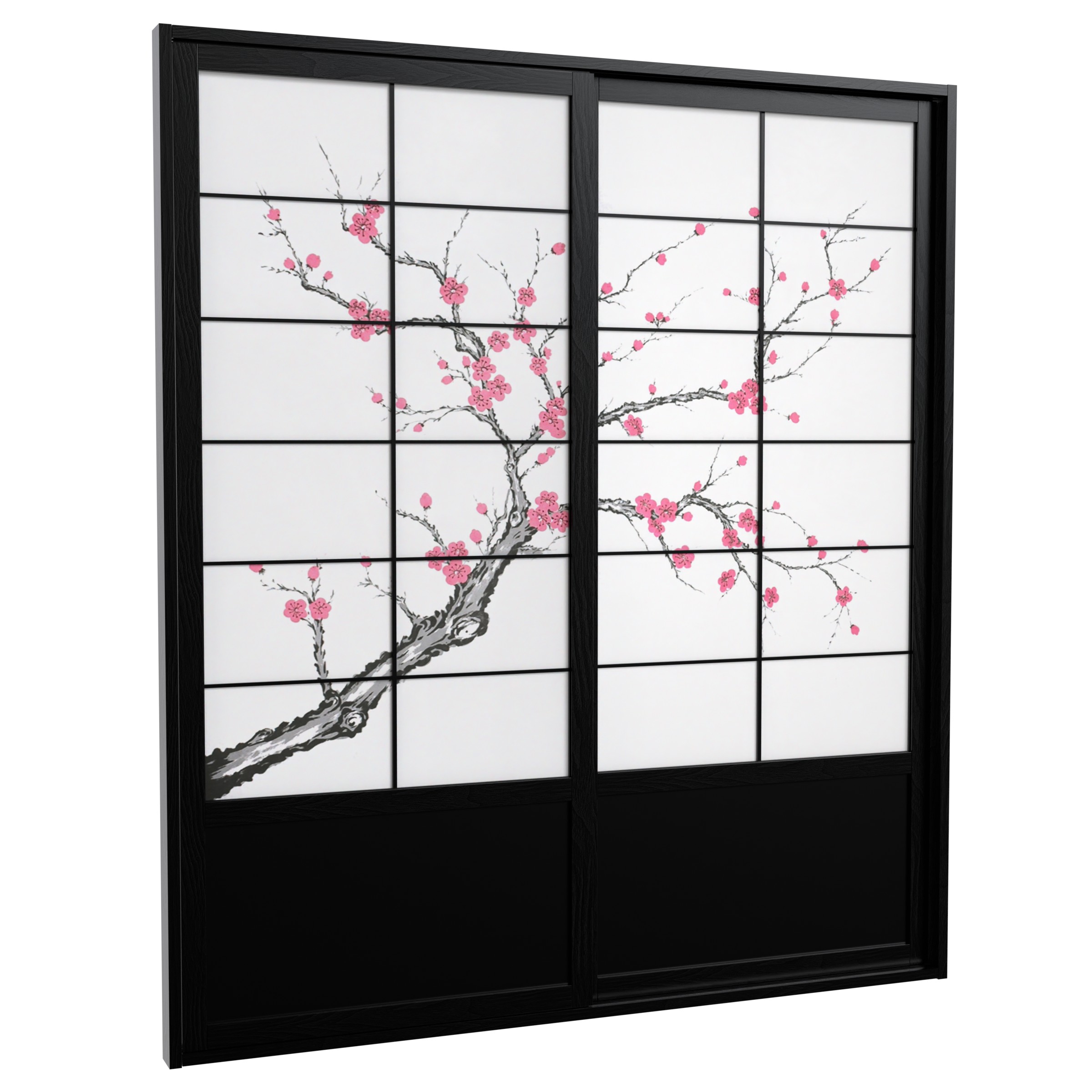 Buy 7 ft. Tall Cherry Blossom Shoji Sliding Door Kit Online (DOORCBLSS