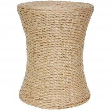 Woven Fiber Stool - Black