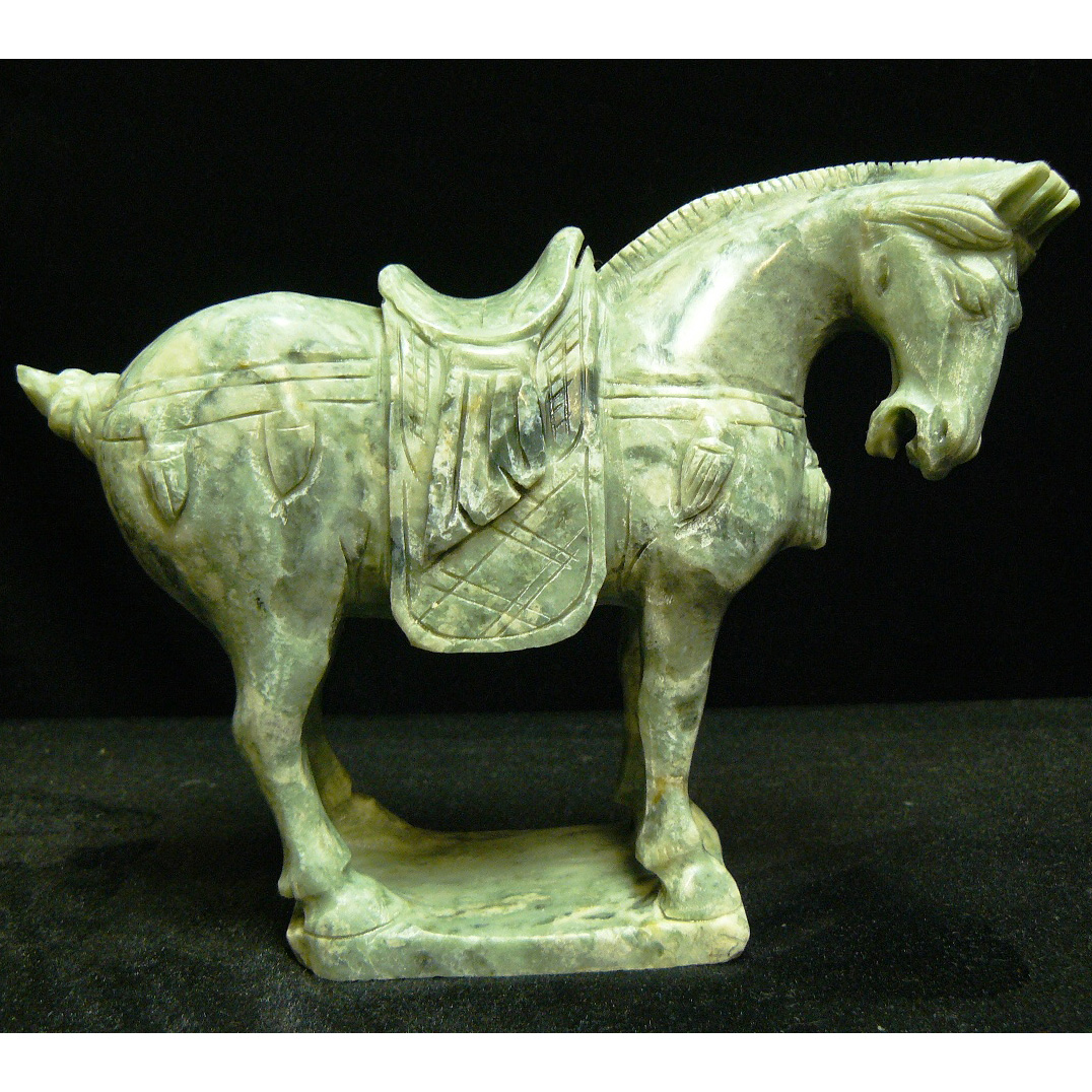 LH8 Jade Saddled Tang Horse 