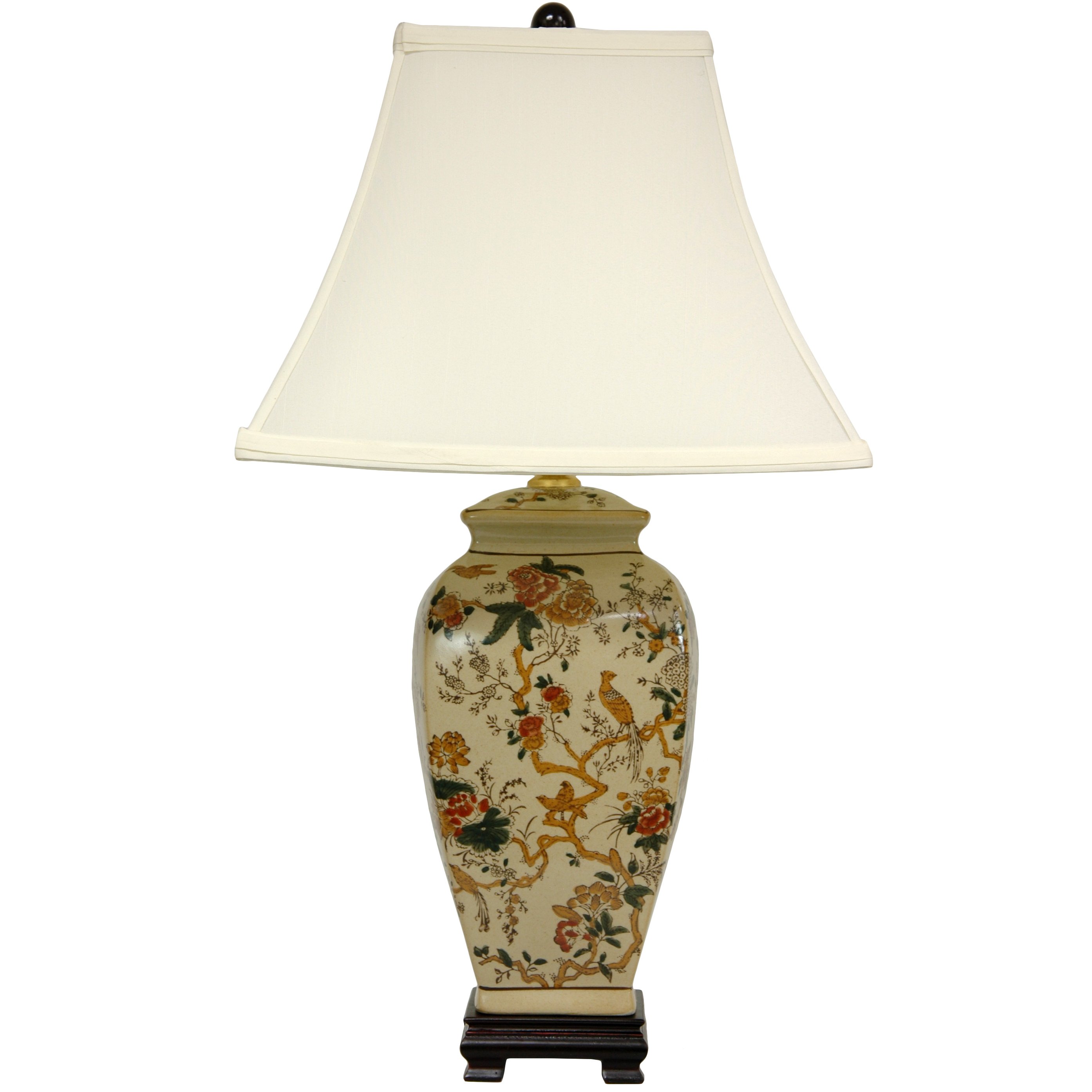 Buy 25" Autumn Birds and Flowers Vase Lamp Online (JCOX88878868