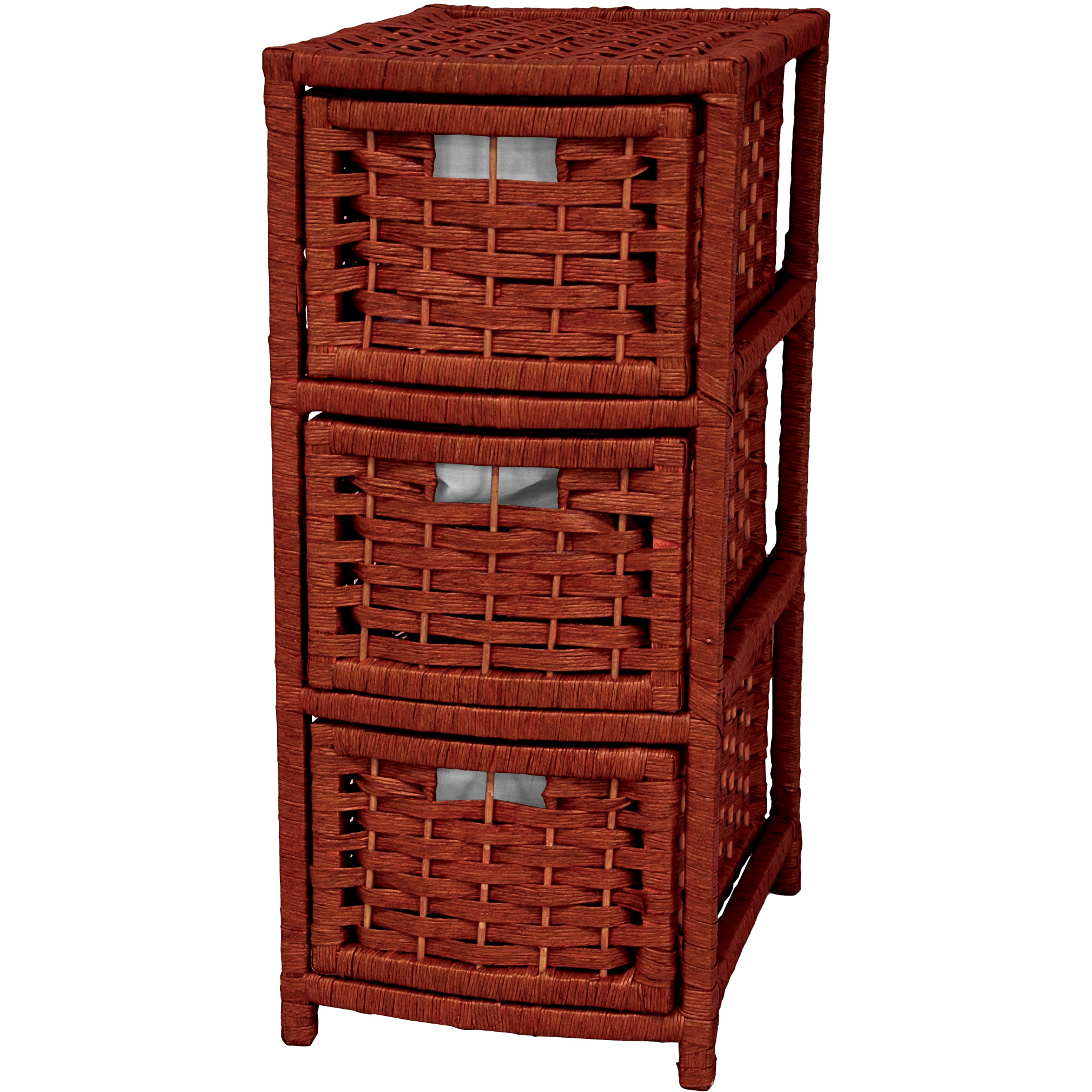 Five Drawer Oriental Furniture Natural Fiber Chest of Drawers 