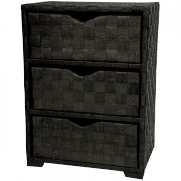 Natural Fiber Chest of Drawers - Three Drawer