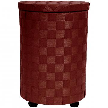 26" Natural Fiber Laundry Hamper - Black