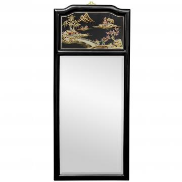 42" Black Lacquer Mirror Frame