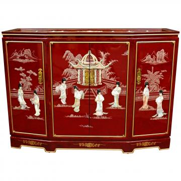 Slant Front Cabinet - Red