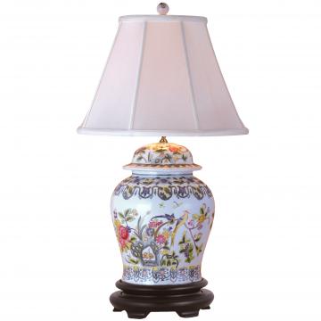 White Temple jar lamp - 30"