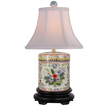 18" Porcelain Cover Jar Lamp