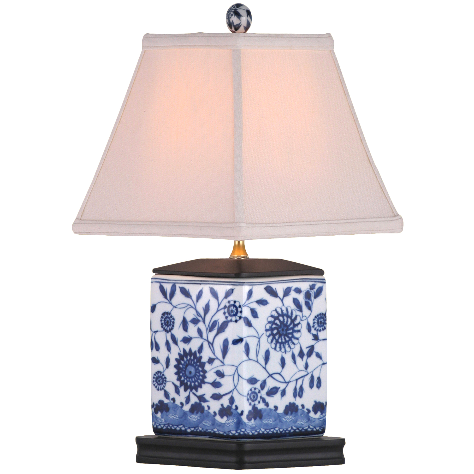 Buy 16" Blue & White Emperor's Garden Vase Lamp Online (LMPLPDBJH106A