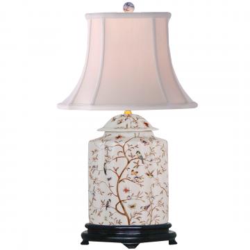 22" Porcelain Scallops Tea Jar Lamp