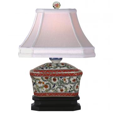 15" Porcelain Tea Candy Box Lamp