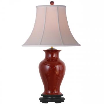 29" Oxblood Vase Lamp