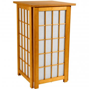 27" Tall Hokkaido End Table Shoji Lamp - Rosewood