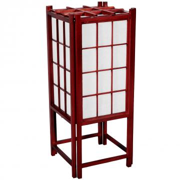 18" Window Pane Shoji Lamp - Rosewood