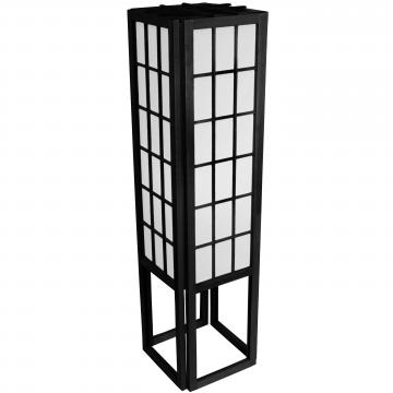 45" Window Pane Shoji Lamp - Black