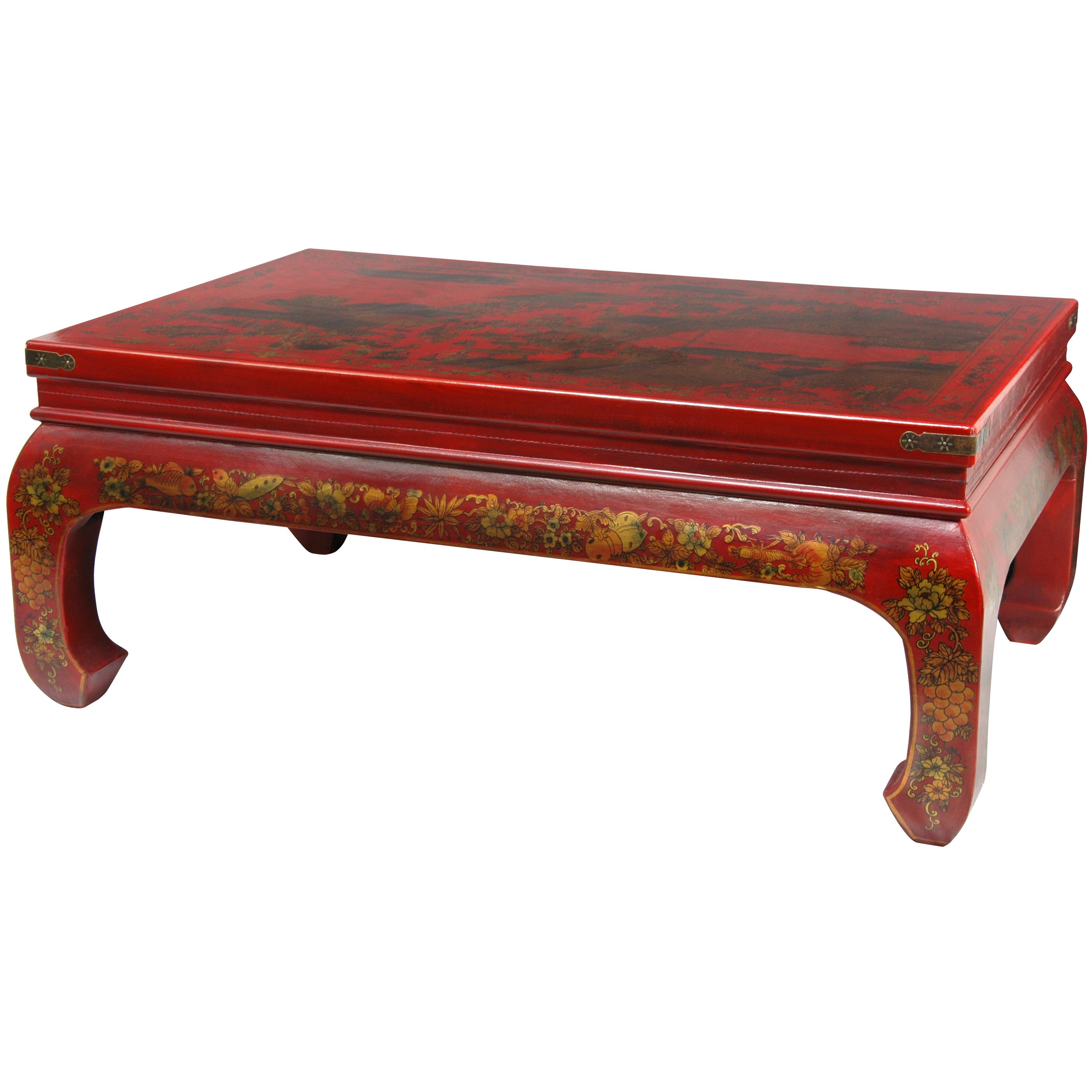 Buy Red Lacquer Peaceful Village Coffee Table Line LQ CT RED