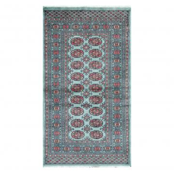 Blue Gul Hand-knotted Bokhara Wool Rug