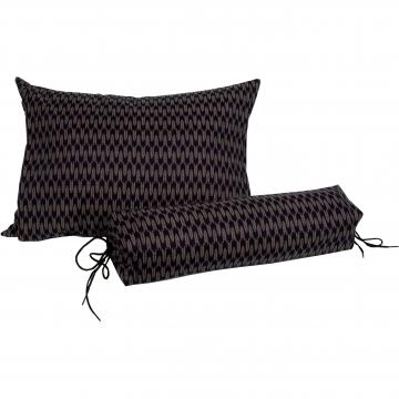 Buckwheat Hull Pillows with Navy Ya Gasuri Cover Neckroll