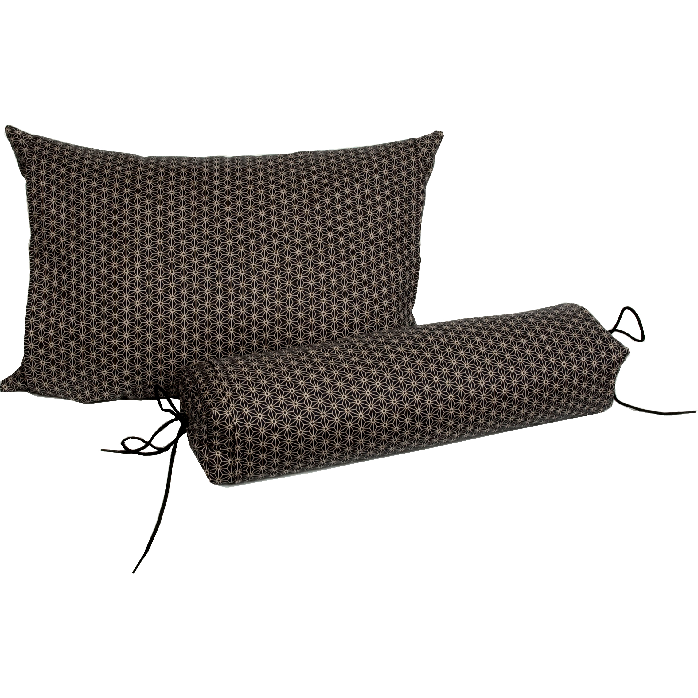 Buy Buckwheat Hull Pillows with Black Asa No Ha Cover Neckroll Online (P000F33) Satisfaction