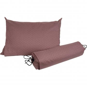 Buckwheat Hull Pillows with Lavender Seikai Ha Cover Neckroll