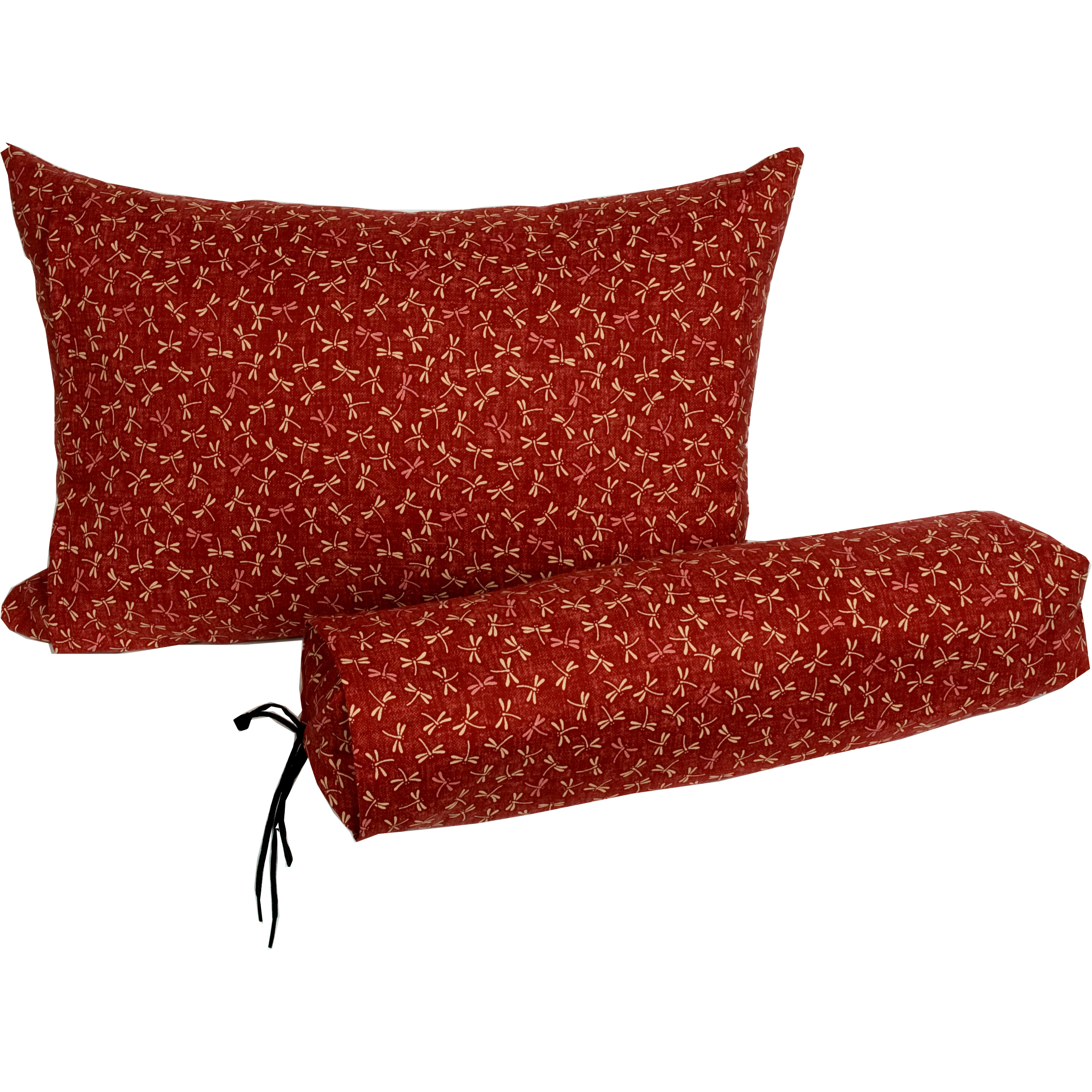Buy Buckwheat Hull Pillows with Red Tombo Cover Neckroll Online (P000