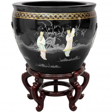 16" Black Ladies Fishbowl