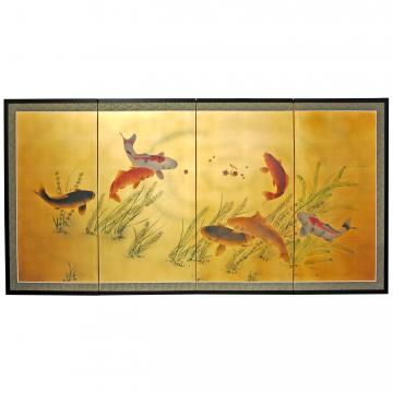 36" Gold Leaf Seven Lucky Fish