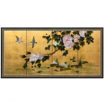36" Lilly Pad Pond on Gold Leaf