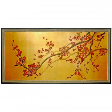 Plum Tree on Gold Leaf