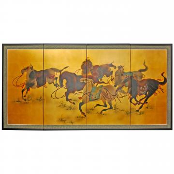 36" Riders in the Storm on Gold Leaf