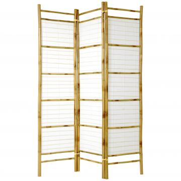 6 ft. Tall Burnt Bamboo with Rice Paper Shoji Screen