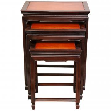 Rosewood Nesting Tables - Two-tone