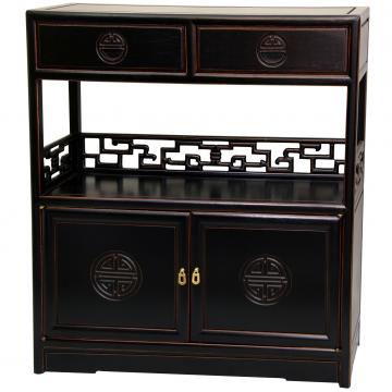 Rosewood Long Life Display Shelf Cabinet - Antique Black