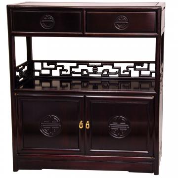 Rosewood Long Life Display Shelf Cabinet - Rosewood