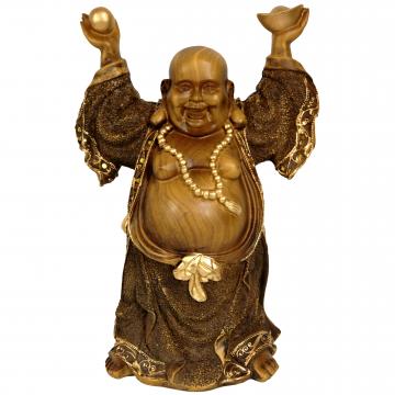 12" Standing  Prosperity Buddha Statue