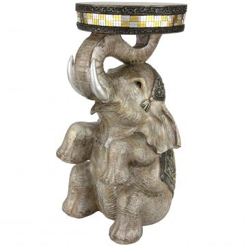 20" Sitting Elephant Statue