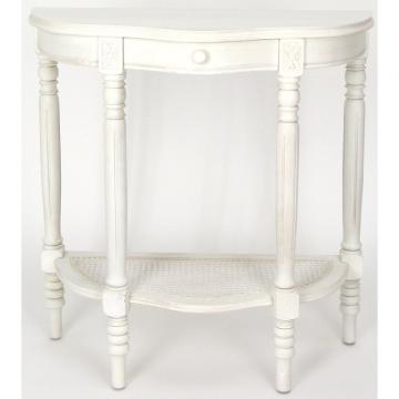 Beveled Doric Console Table - White