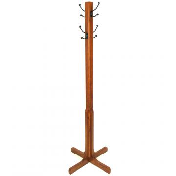 70" Oak Coat Rack Tree