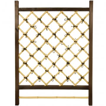 Japanese Garden Style Wood & Bamboo Trellis