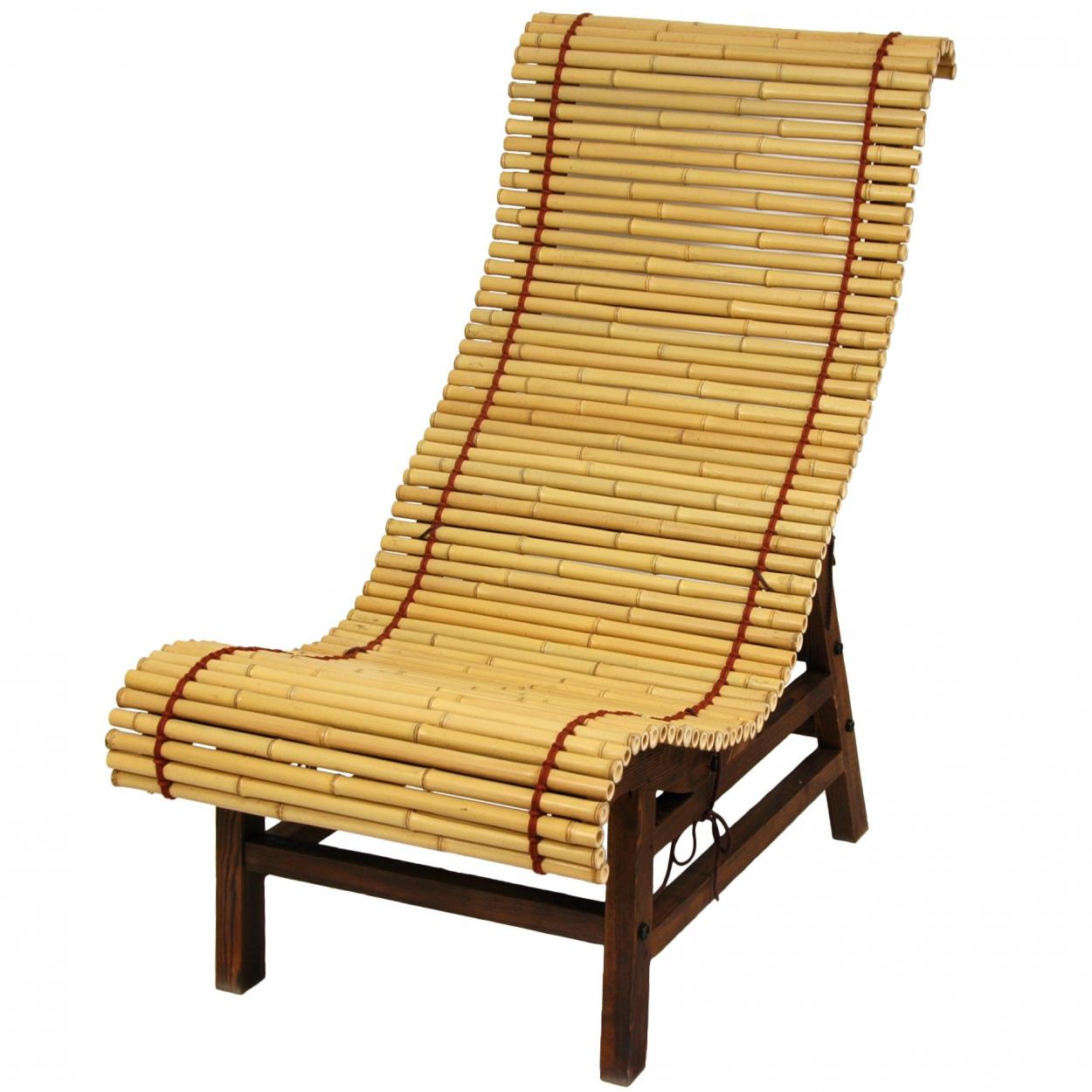 Buy Curved Japanese Bamboo Lounge Chair Online (WD99091