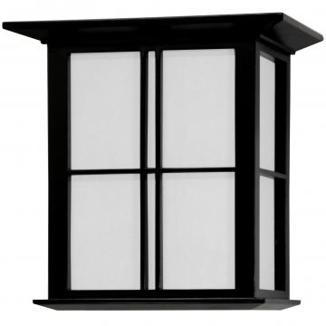 9.5" Japanese Cross Lattice Wall Sconce - Black