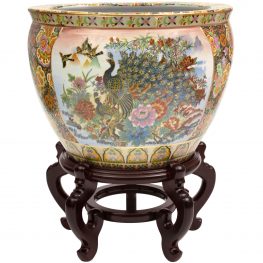 Oriental Furniture 20 Celadon Porcelain Fishbowl 